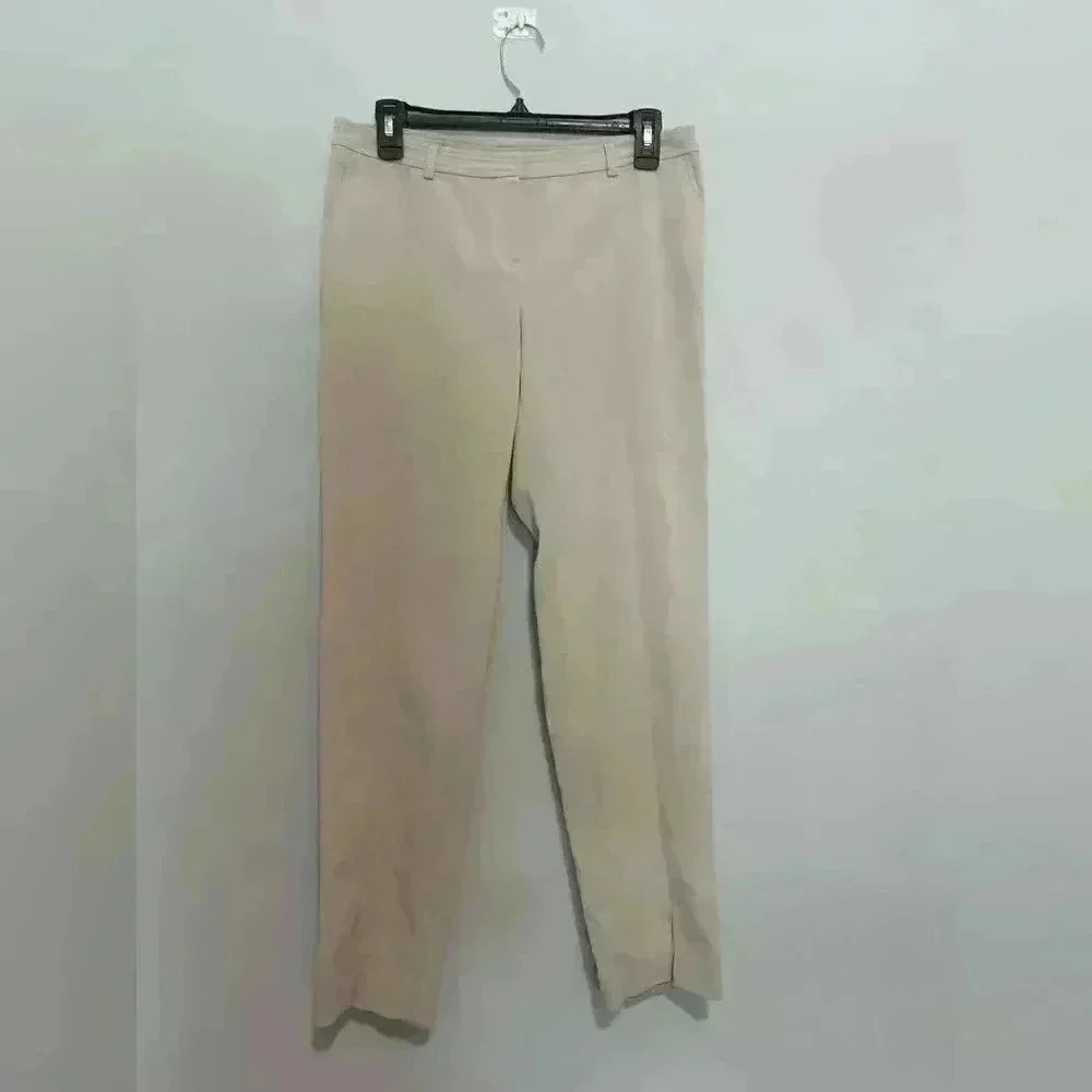 St. John Women's Beige Pants Size 4 With Pockets Ankle  Crop